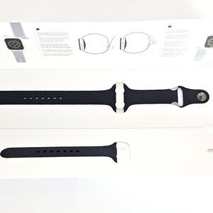 Apple Watch Black Sport Band 42mm 44mm 45mm 49mm S/M M/L OEM, Fluoroelastomer